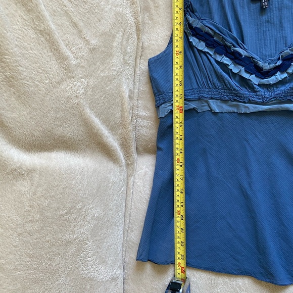 Emporio Armani I-46 US12 blue cotton top Italy - Picture 5 of 8